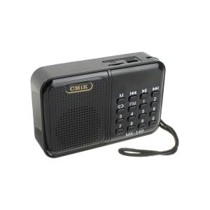 Радиоприемник MK-140 Cmik USB/microSD аккумулятор 18650, черный
