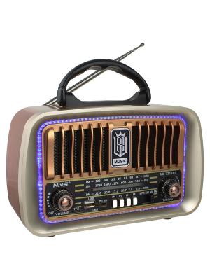 Радиоприемник NNS NS-7216BT USB/microSD, bluetooth, коричневый