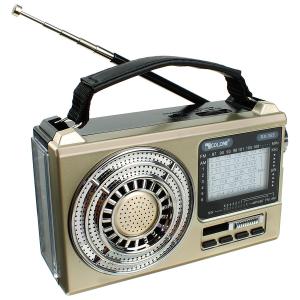 Радиоприемник RX-355 Golon, microSD, bluetooth, acc, COB боковой фонарь, silver