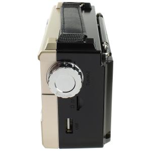 Радиоприемник RX-355 Golon, microSD, bluetooth, acc, COB боковой фонарь, silver