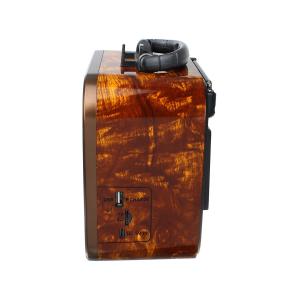 Радиоприемник RX-740SD Golone, microSD, USB, bluetooth, acc, солнечная батарея, коричневое