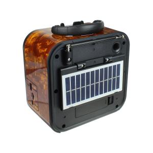 Радиоприемник RX-740SD Golone, microSD, USB, bluetooth, acc, солнечная батарея, коричневое