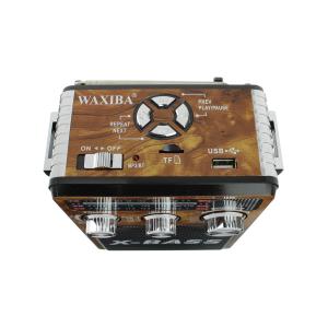 Радиоприемник XB-181BT USB/microSD/bluetooch Waxiba, фонарик, коричневый