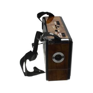 Радиоприемник XB-401 Waxiba USB/SD/microSD фонарик часы, коричневое