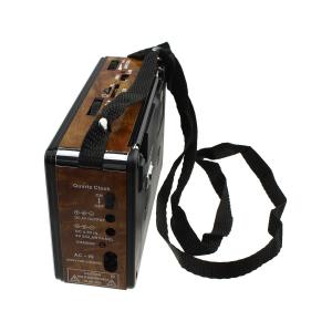 Радиоприемник XB-401 Waxiba USB/SD/microSD фонарик часы, коричневое