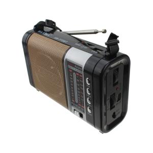 Радиоприемник XB-772BT Waxiba USB/microSD с фонариком, коричневое