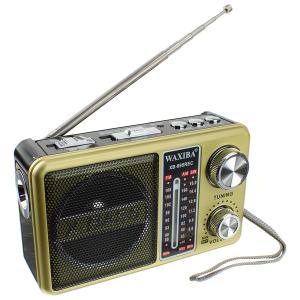 Радиоприемник XB-895REC Waxiba USB/SD/microSD фонарик, gold