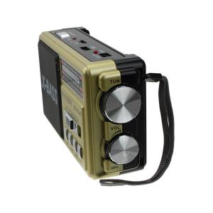 Радиоприемник XB-903URT USB/microSD Waxiba ACC, фонарик, gold
