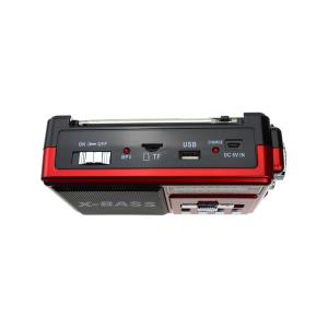 Радиоприемник XB-903URT USB/microSD Waxiba ACC, фонарик, красное