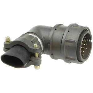 Разъём 2РМ27КУН24Ш1В1 "5" 92г вилка кабельная угловая с патрубком