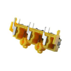 Разъем 3RCA(G) RCA-305 (RS-314) 42*27мм на плату