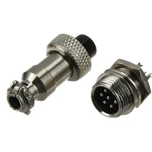 Разъем 6PIN гн+шт+гайка 