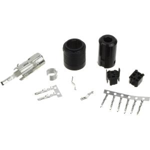 Разъем 8PIN шт (совместим с SONY/ALPINE/JVC) черный пластик на кабель Premier