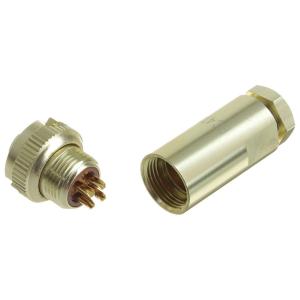 Разъём Acit PY04-4T (РС4ТВ) гнездо на кабель с кожухом (метал)