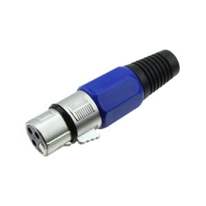 Разъем Canon(G) с кнопкой на провод, синий