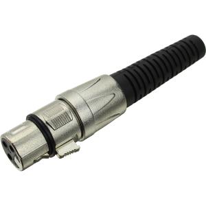 Разъем CANON(G) с кнопкой на провод, удлиненное, черное