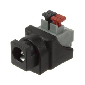 Разъем Гнездо питания 2,1*5,5*14 нажимная колодка, неразъемная на провод