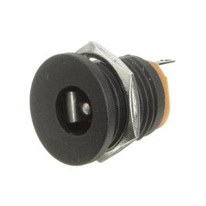 Разъем Гнездо питания 5.5*2.1 на панель пластик с гайкой