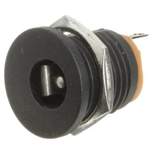 Разъем Гнездо питания 5.5*2.1 на панель пластик с гайкой