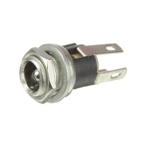 Разъем Гнездо питания 5.5*2.1 в корпус металл/пластик с гайкой