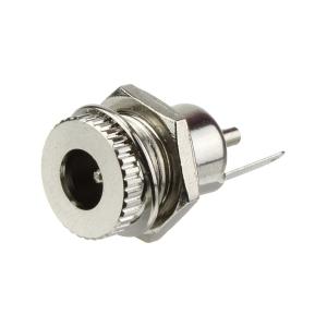 Разъем Гнездо питания 5.5*2.1 в корпус металл с гайкой