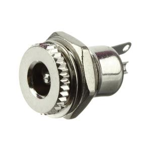 Разъем Гнездо питания 5.5*2.5 в корпус металл с гайкой