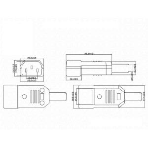 Разъем гнездо сетевое для ПК на провод