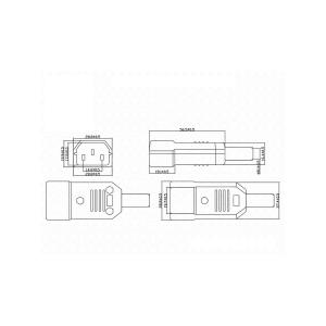Разъем гнездо сетевое для ПК на провод
