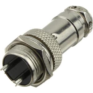 Разъем GX16 2PIN металл, комплект мама папа