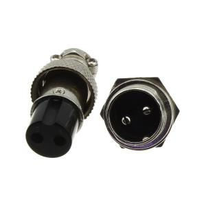 Разъем GX16 2PIN металл, комплект мама папа