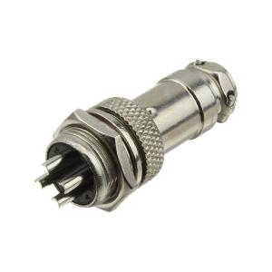 Разъем GX16 4PIN металл, комплект мама папа