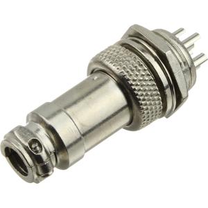 Разъем GX16 4PIN металл, комплект мама папа