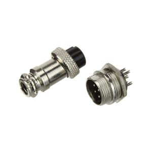 Разъем GX16 7PIN металл, комплект мама папа