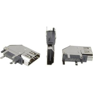 Разъем HDMI(G) гнездо 19F 90* вертикальный