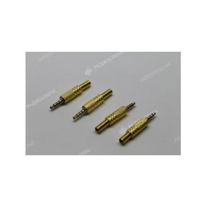 Разъем J3.5 4контакта для камер метал голд стерео