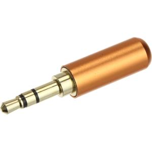 Разъем J3.5 metall/gold стерео на кабель без обтиратора медный