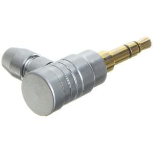 Разъем J3.5 metall/gold стерео углом на кабель серебристый