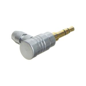 Разъем J3.5 metall/gold стерео углом на кабель серебристый