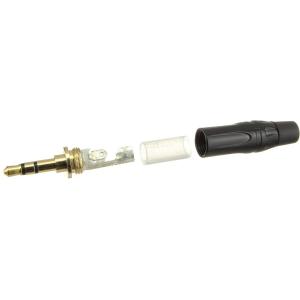 Разъем J3.5 stereo metall/gold/black на кабель 