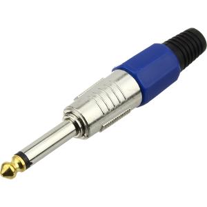 Разъем J6.3 MONO METAL СИНИЙ-ПЛ-НИКЕЛЬ-ГОЛД