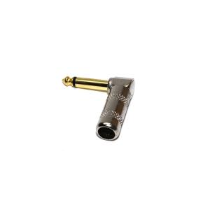 Разъем J6.3 mono metall/gold угловой на кабель Premier 