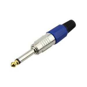 Разъем J6.3 mono, metfl, blue, gold