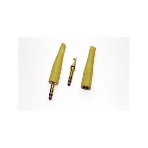 Разъем J6.3 stereo gold резиновый желтый на кабель Premier 