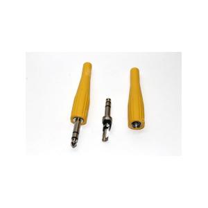 Разъем J6.3 stereo резиновый желтый на кабель Premier 