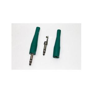 Разъем J6.3 stereo резиновый зеленый на кабель Premier 