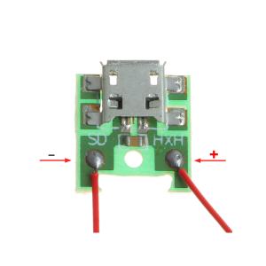Разъем microUSB B(G) 5PIN на плате с проводами