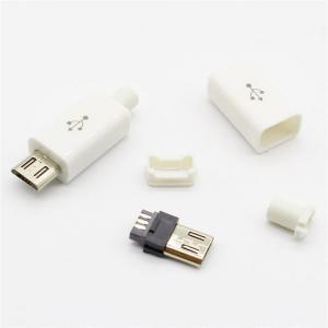 Разъем microUSB штекер черный с кожухом на кабель