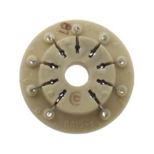 Разъем панель ламповая ПЛ15-1 керамика