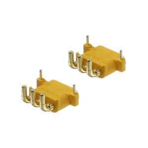 Разъем питания Amass MR30PW-M20.G.Y 3pin вилка в плату (упаковка 2шт) угол