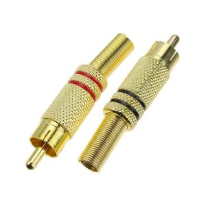 Разъем RCA Gold 2 полоски (упаковка 2шт), под винт